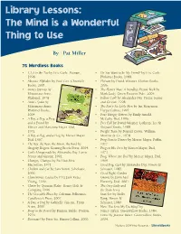 Library Lessons: the Mind Is a Wonderful Thing to Use