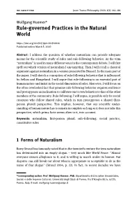 Rule-Governed Practices in the Natural World Published Online March 5, 2020