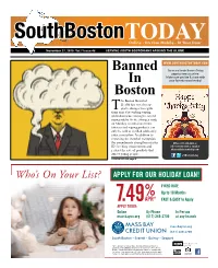 Banned in Boston Continued from Front Page Footing with Tobacco