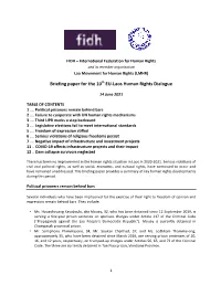 Briefing Paper for the 10Th EU-Laos Human Rights Dialogue