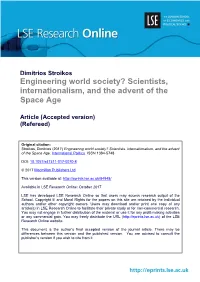 Engineering World Society? Scientists, Internationalism, and the Advent of the Space Age