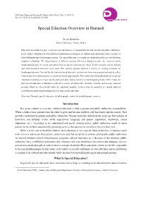 Special Eduction Overview in Burundi