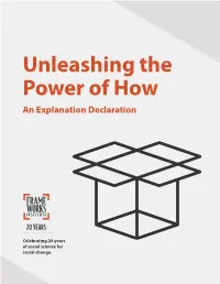 Unleashing the Power of How an Explanation Declaration