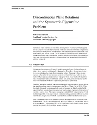 Discontinuous Plane Rotations and the Symmetric Eigenvalue Problem