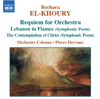 EL-KHOURY Orchestral Work Kept by the Composer As Part of His English Version by Keith Anderson Official Catalogue of Compositions