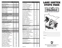 Lake Shetek State Park Bird Checklist