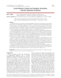 Louis Pasteur's Views on Creation, Evolution, and the Genesis Of