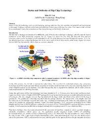Status and Outlooks of Flip Chip Technology