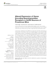 Altered Expression of Genes Encoding Neurotransmitter Receptors in Gnrh Neurons of Proestrous Mice