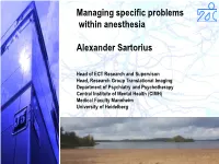 ECT – Anesthesia