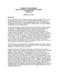 FINDINGS of CONFORMANCE MULTIPLE SPECIES CONSERVATION PROGRAM for Hamilton TPM TPM 21060