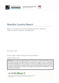Namibia Country Report