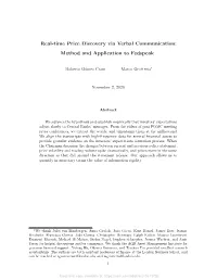 Real-Time Price Discovery Via Verbal Communication: Method and Application to Fedspeak
