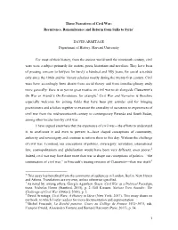 Three Narratives of Civil War: Recurrence, Remembrance and Reform from Sulla to Syria†