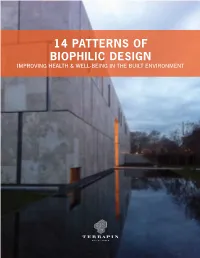 14 Patterns of Biophilic Design