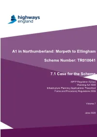 A1 in Northumberland: Morpeth to Ellingham Scheme Number