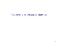 Adjacency and Incidence Matrices