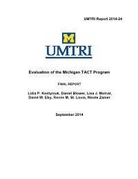 Evaluation of the Michigan TACT Program
