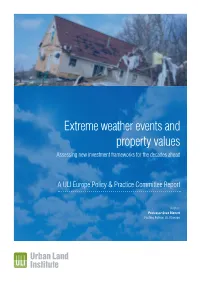 Extreme Weather Events and Property Values Assessing New Investment Frameworks for the Decades Ahead