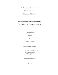 Rhetoric for Becoming Otherwise