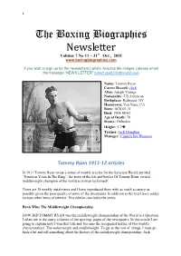 The Boxing Biographies Newsletter