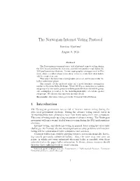 The Norwegian Internet Voting Protocol