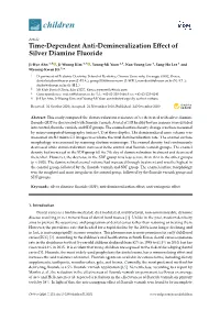 Time-Dependent Anti-Demineralization Effect