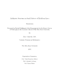 Arithmetic Structures in Small Subsets of Euclidean Space