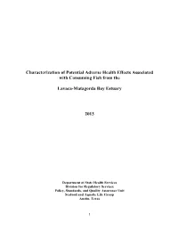 Characterization of Potential Adverse Health Effects Associated with Consuming Fish from The