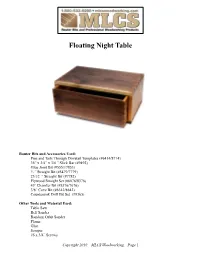 Floating Night Table Project Plans