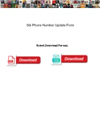 Sbi Phone Number Update Form