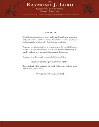 Terms of Use Under a Creative Commons License