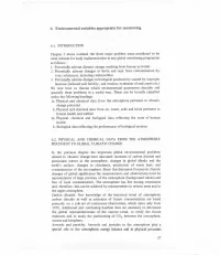 6. Environmental Variables Appropriate for Monitoring