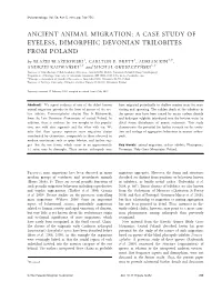 A Case Study of Eyeless, Dimorphic Devonian Trilobites from Poland