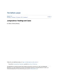Jurisprudence: Readings and Cases