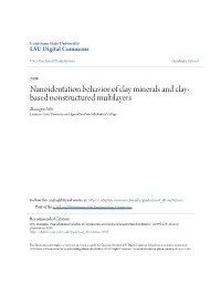 Nanoidentation Behavior of Clay Minerals and Clay-Based Nonstructured Multilayers" (2009)
