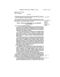 Utah Wilderness Be Cited As the "Utah Wilderness Act of 1984"
