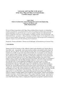 Astronomy and Feng Shui in the Project of the Tang, Ming and Qing Royal Mausoleums: a Satellite Imagery Approach