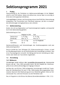 Sektionsprogramm 2021
