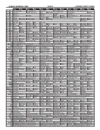 Sunday Morning Grid 8/30/15 Latimes.Com/Tv Times