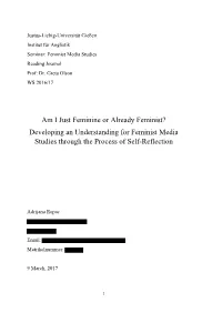 Am I Just Feminine Or Already Feminist? Developing an Understanding for Feminist Media Studies Through the Process of Self-Reflection