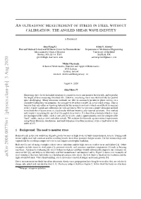 Arxiv:2008.00776V1 [Physics.Class-Ph] 3 Aug 2020 Right a Buckled Track