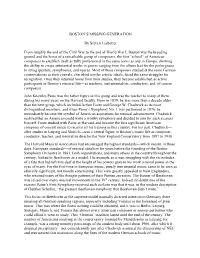 BOSTON's MISSING GENERATION by Steven Ledbetter from Roughly the End of the Civil War to the End of World War I, Boston Was Th
