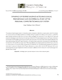 Dynamics of Reverse Salience As Technological Performance Gap: an Empirical Study of the Personal Computer Technology System