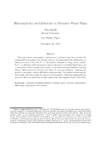 Heterogeneity and Selection in Dynamic Panel Data