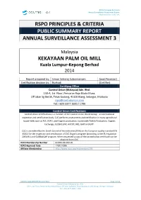 RSPO Audit Report