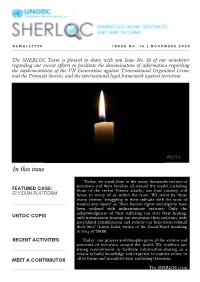 SHERLOC Newsletter Organized, As “New” Groups And/Or Networks Focusses on the Topic of Cybercrime and Operating Online Have Been Formed