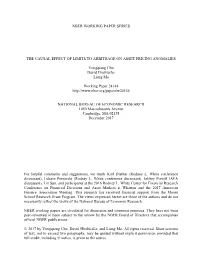 The Causal Effect of Limits to Arbitrage on Asset Pricing Anomalies
