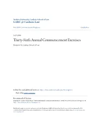 Thirty-Sixth Annual Commencement Exercises Benjamin N