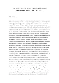 (TSSI) of Marx, Through Actually Reading Marx’S Own Work